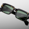 Sunglasses Model Dakota in Color Castor with Pure Green lenses from Jacques Marie Mage's Last Frontier Special collection