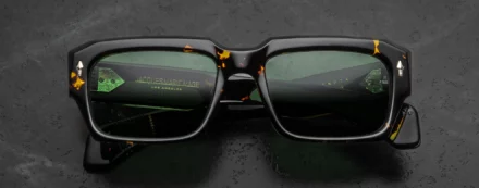 Sunglasses Model Dakota in Color Castor with Pure Green lenses from Jacques Marie Mage's Last Frontier Special collection