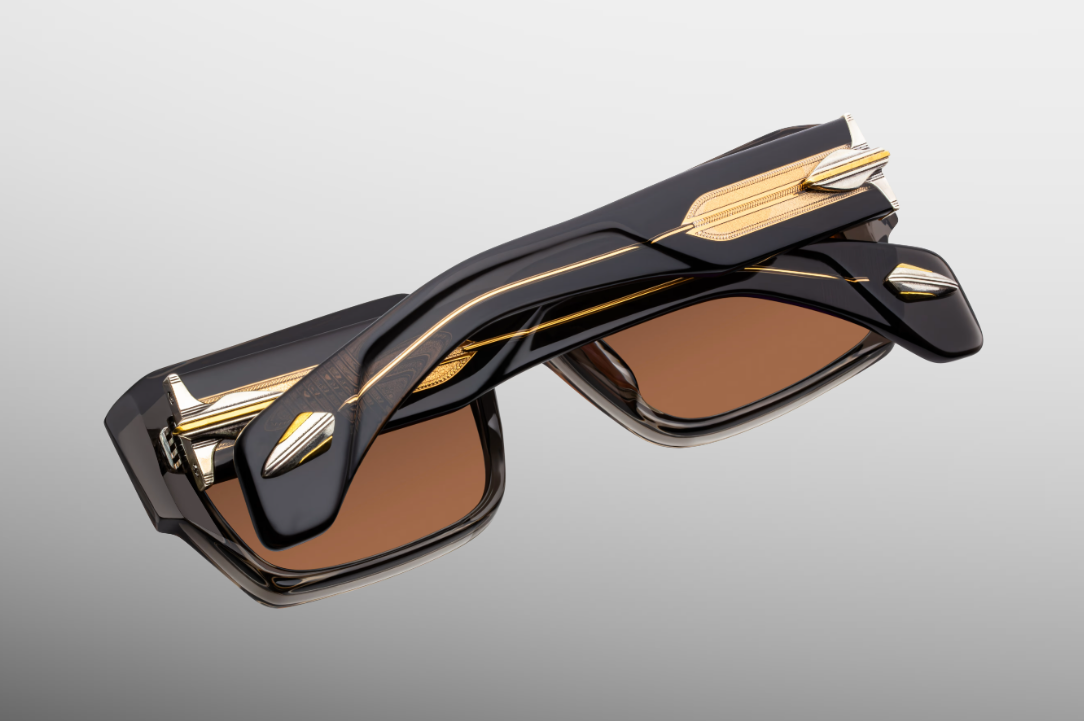 Sunglasses Model Dakota in Color tempest with Golden Amber lenses from Jacques Marie Mage's Last Frontier Special collection