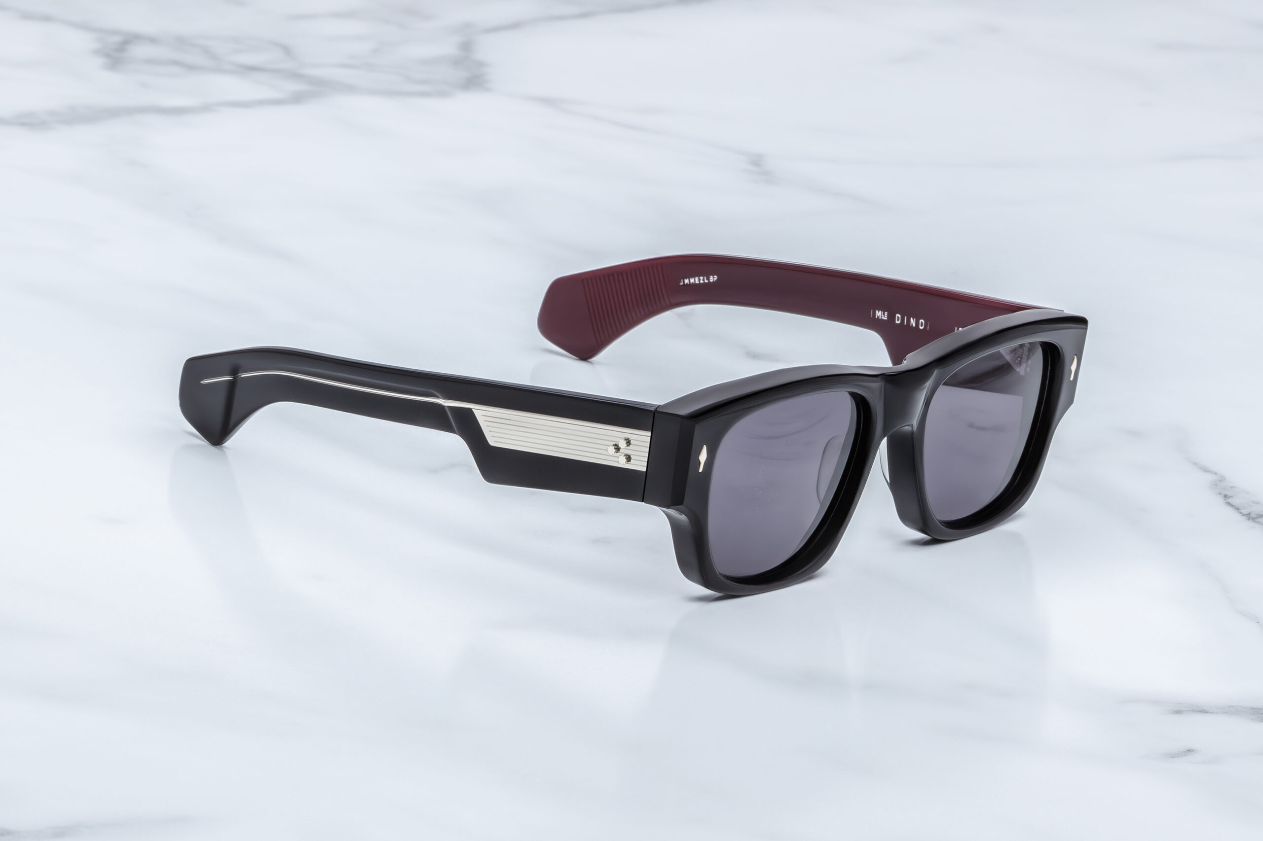 Sunglasses Model Dino in color Bloodstone with Jet lenses from Jacques Marie Mage