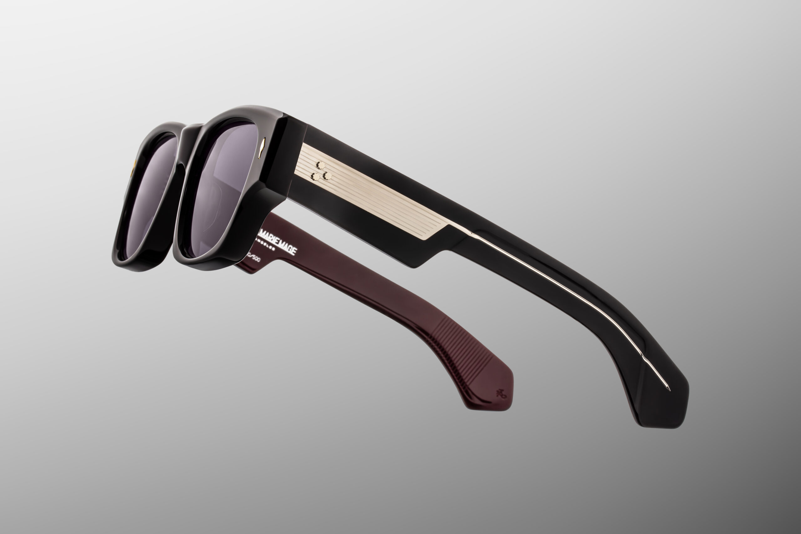 Sunglasses Model Dino in color Bloodstone with Jet lenses from Jacques Marie Mage