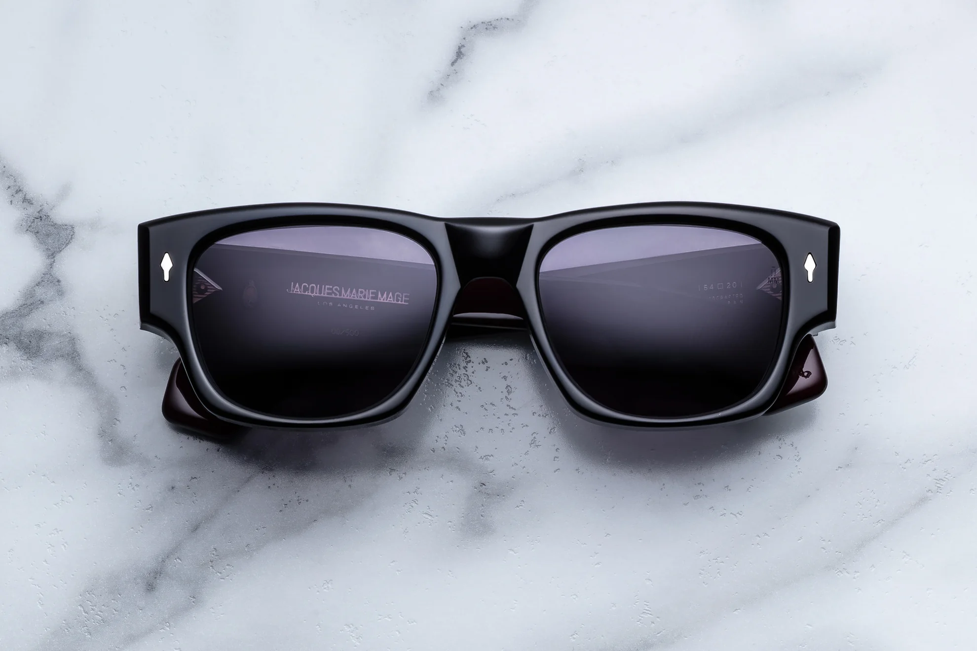 Sunglasses Model Dino in color Bloodstone with Jet lenses from Jacques Marie Mage