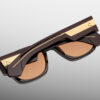 Sunglasses Model Dino in color Walnut with Orange lenses from Jacques Marie Mage