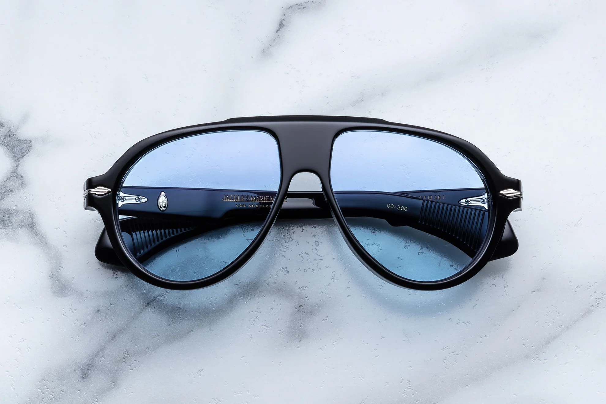 Sunglasses Model Donnybrook in color Obscure with Serene Blue lenses from Jacques Marie Mage