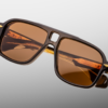 Sunglasses Model Elkhart in Color London with Orange lenses from Jacques Marie Mage