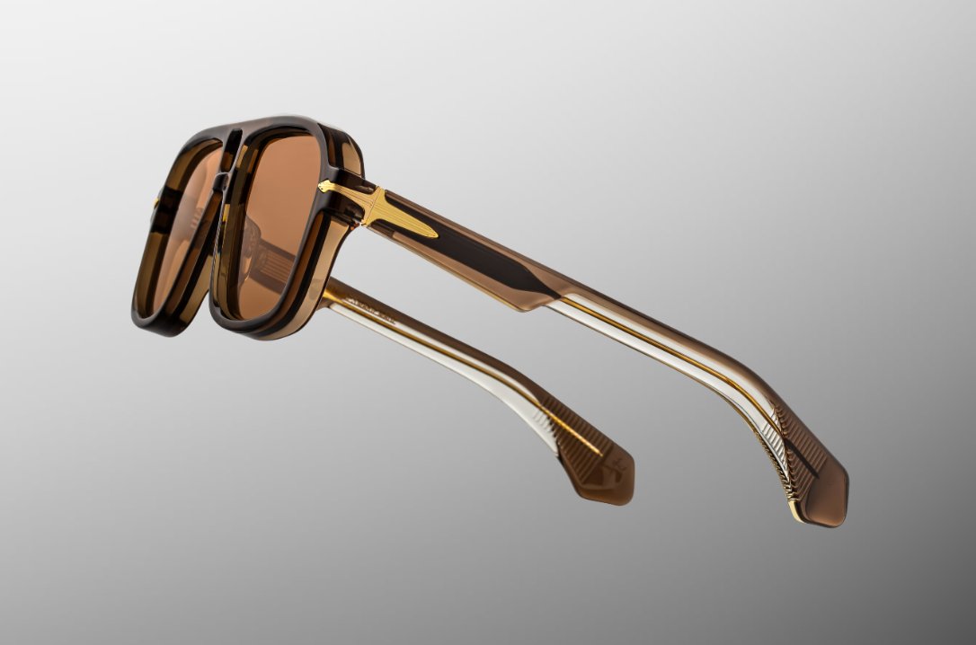 Sunglasses Model Elkhart in Color London with Orange lenses from Jacques Marie Mage