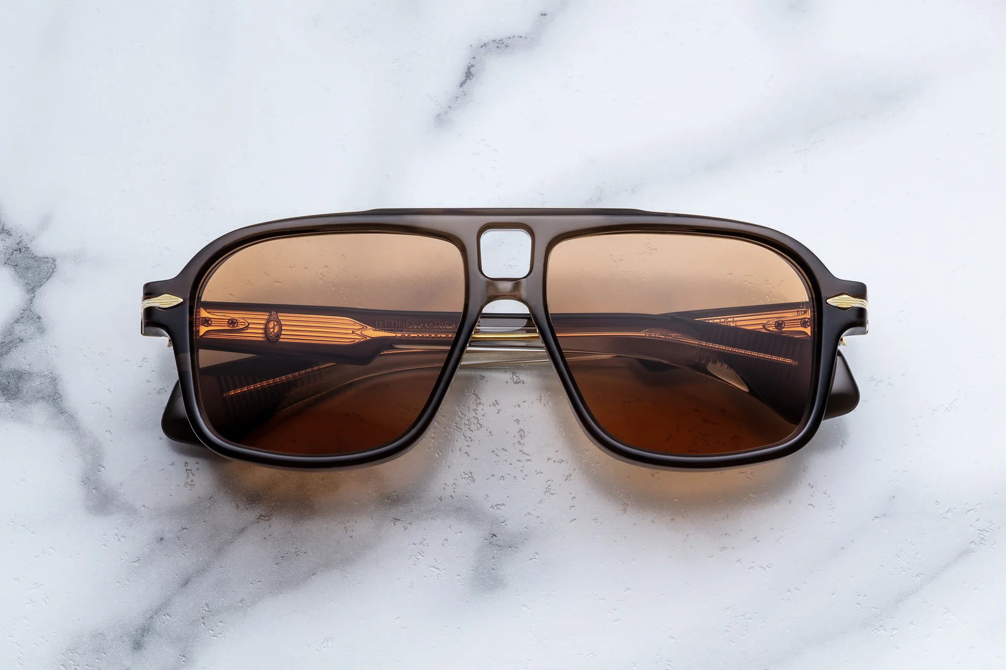 Sunglasses Model Elkhart in Color London with Orange lenses from Jacques Marie Mage