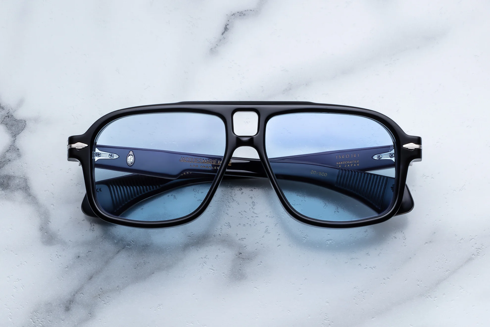 Sunglasses Model Elkhart in Color Obscure with Serene Blue lenses from Jacques Marie Mage