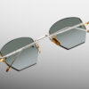 Sunglasses Model Oatman in Color Electrum with Forest Gradient lenses