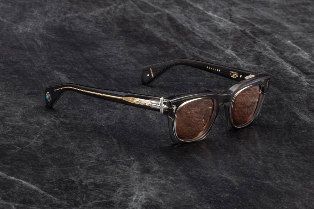 Sunglasses Model Rawlins in Color tempest with Golden Amber lenses from Jacques Marie Mage's Last Frontier Special collection