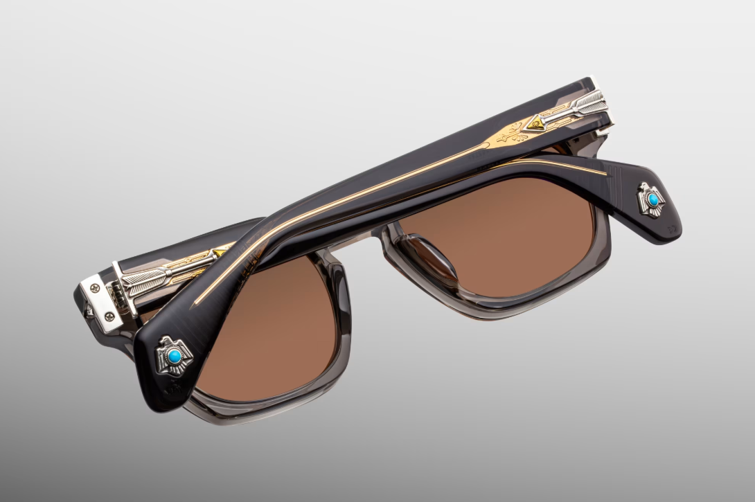 Sunglasses Model Rawlins in Color tempest with Golden Amber lenses from Jacques Marie Mage's Last Frontier Special collection