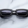 Sunglasses Model Ryder in Color Black with Charcoal lenses from Jacques Marie Mage