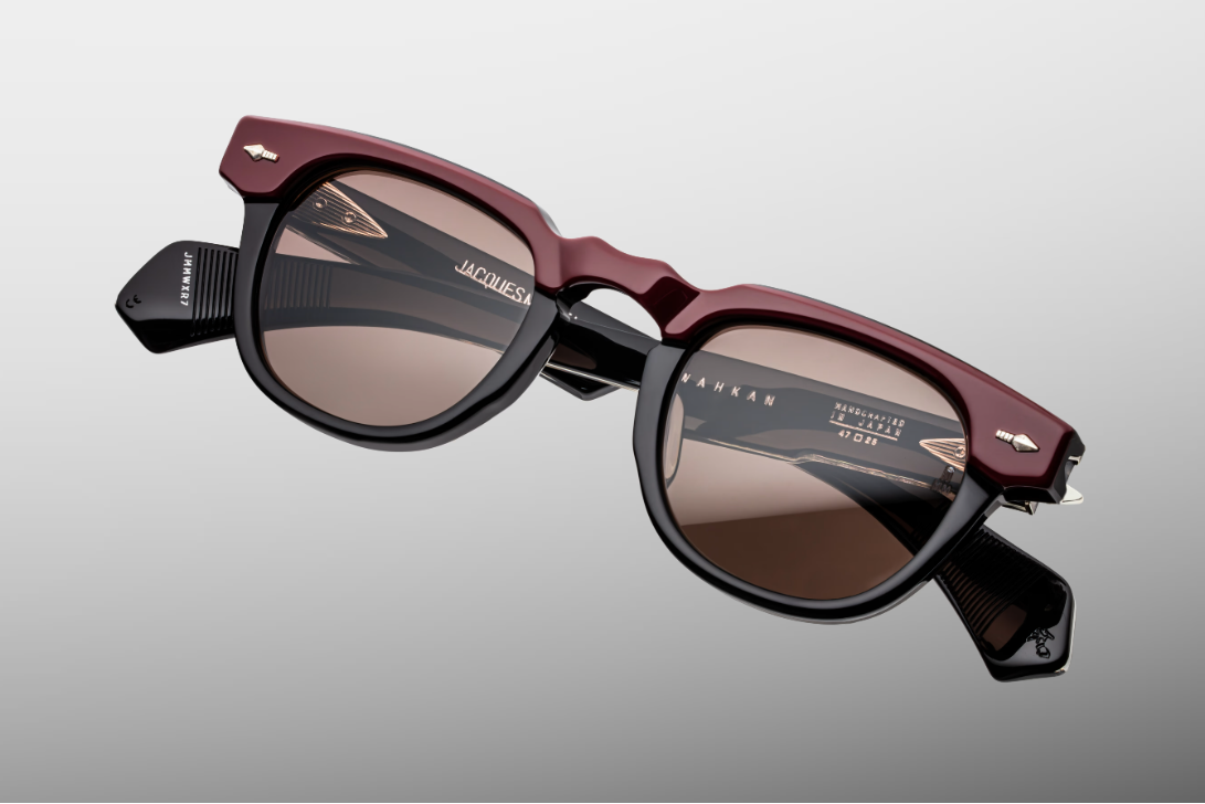 Sunglasses Model Wahkan in color Bordeaux Empire with Clay lenses from Jacques Marie Mage's Last frontier collection