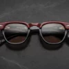 Sunglasses Model Wahkan in color Bordeaux Empire with Clay lenses from Jacques Marie Mage's Last frontier collection