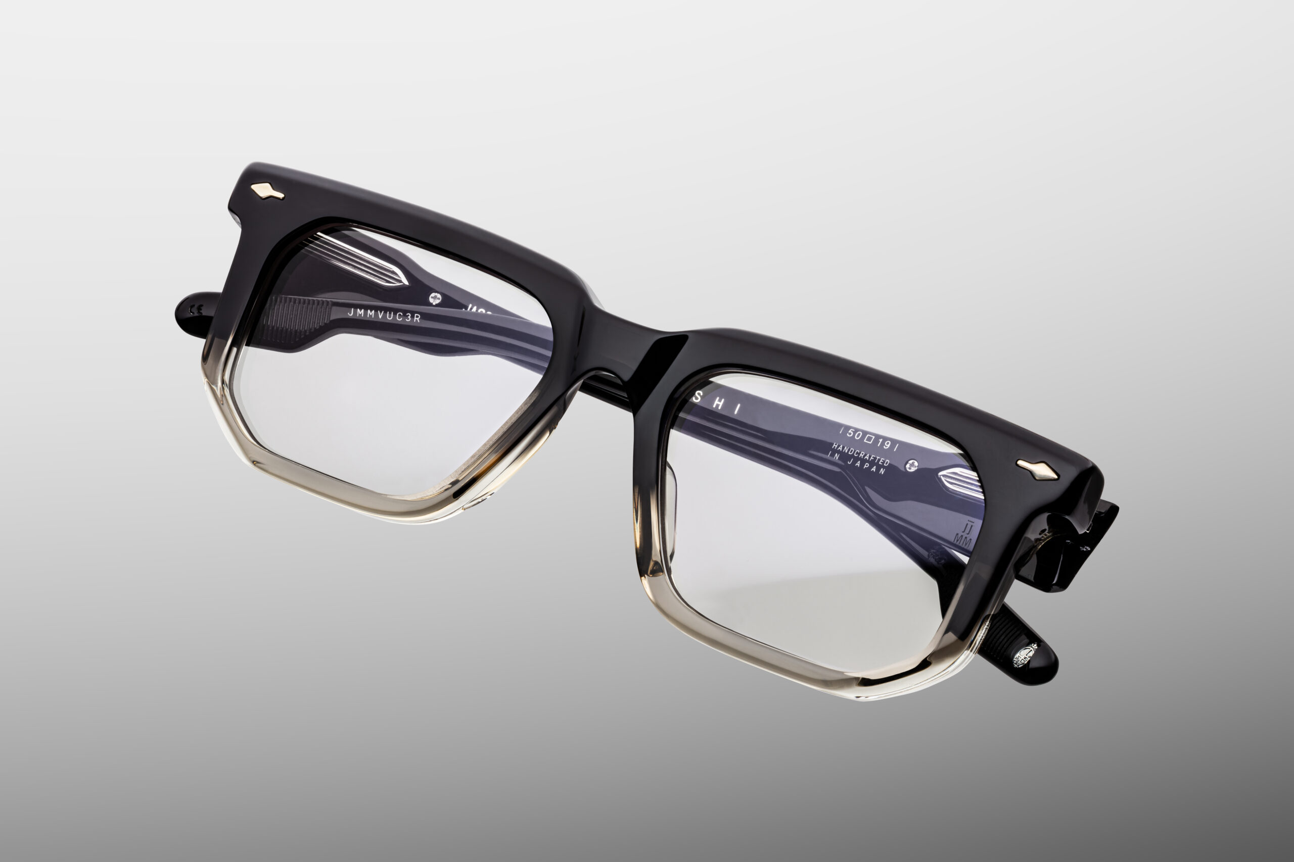 Optical Frame Model Yoshi in Color Black fade with Superlight Grey lenses