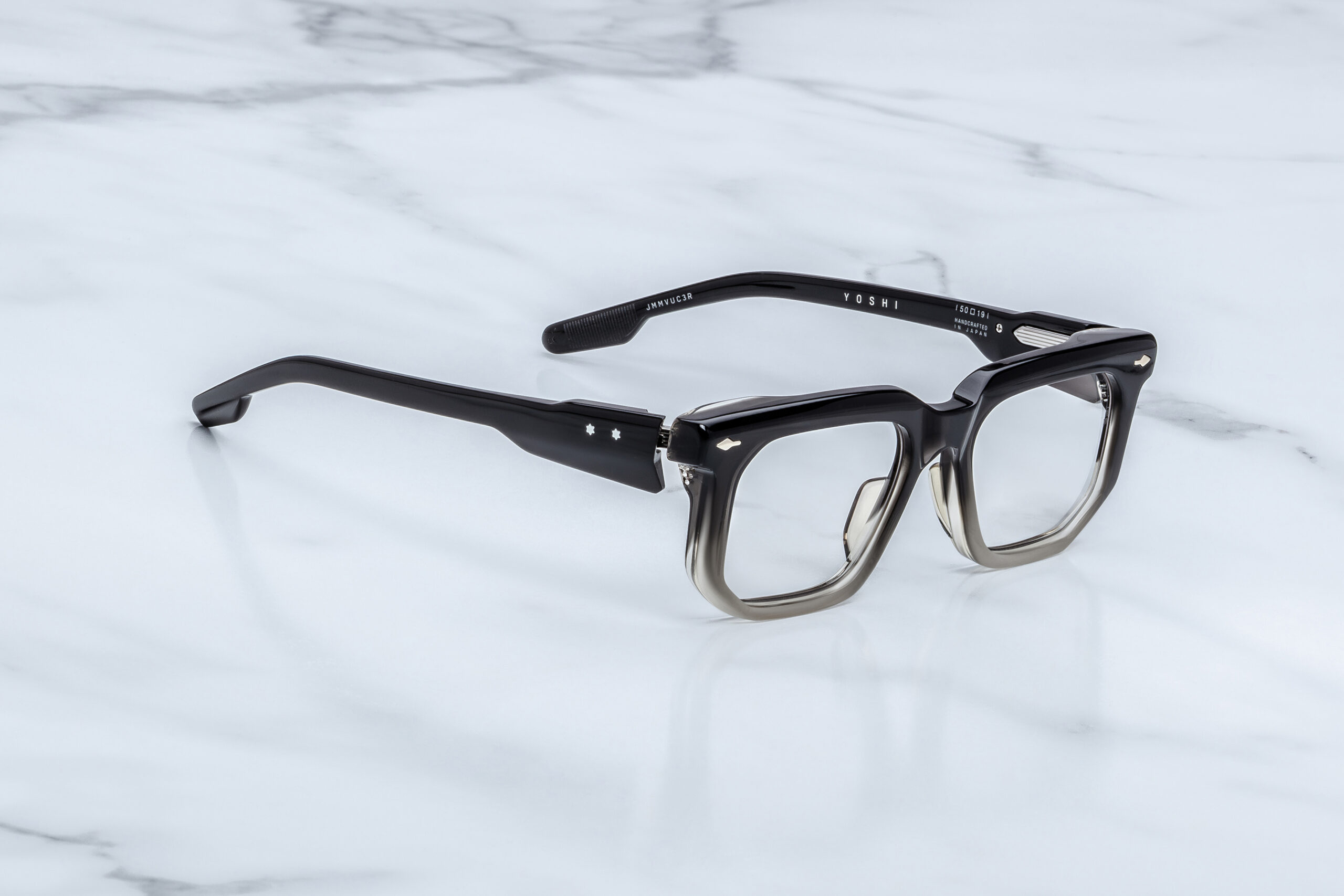 Optical Frame Model Yoshi in Color Black fade with Superlight Grey lenses