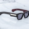 Sunglasses Model Zimmerman in Color Bloodstone with Jet lenses from Jacques Marie Mage