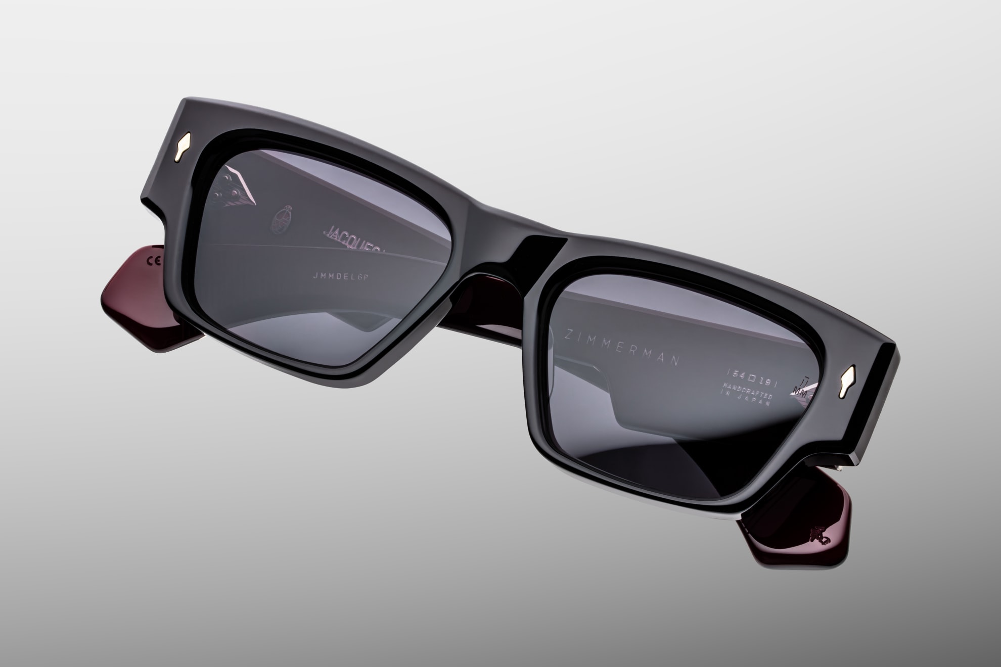 Sunglasses Model Zimmerman in Color Bloodstone with Jet lenses from Jacques Marie Mage