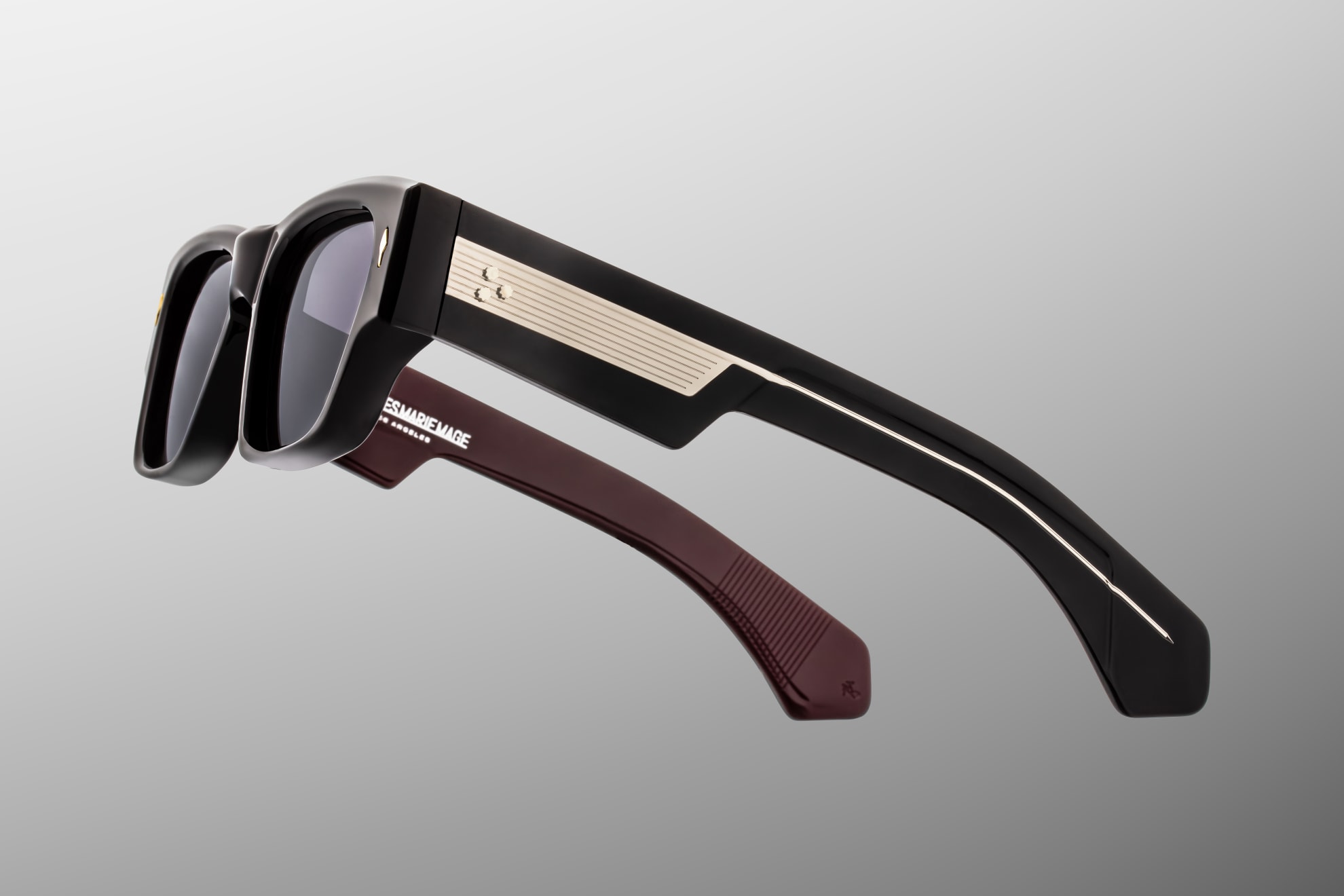 Sunglasses Model Zimmerman in Color Bloodstone with Jet lenses from Jacques Marie Mage