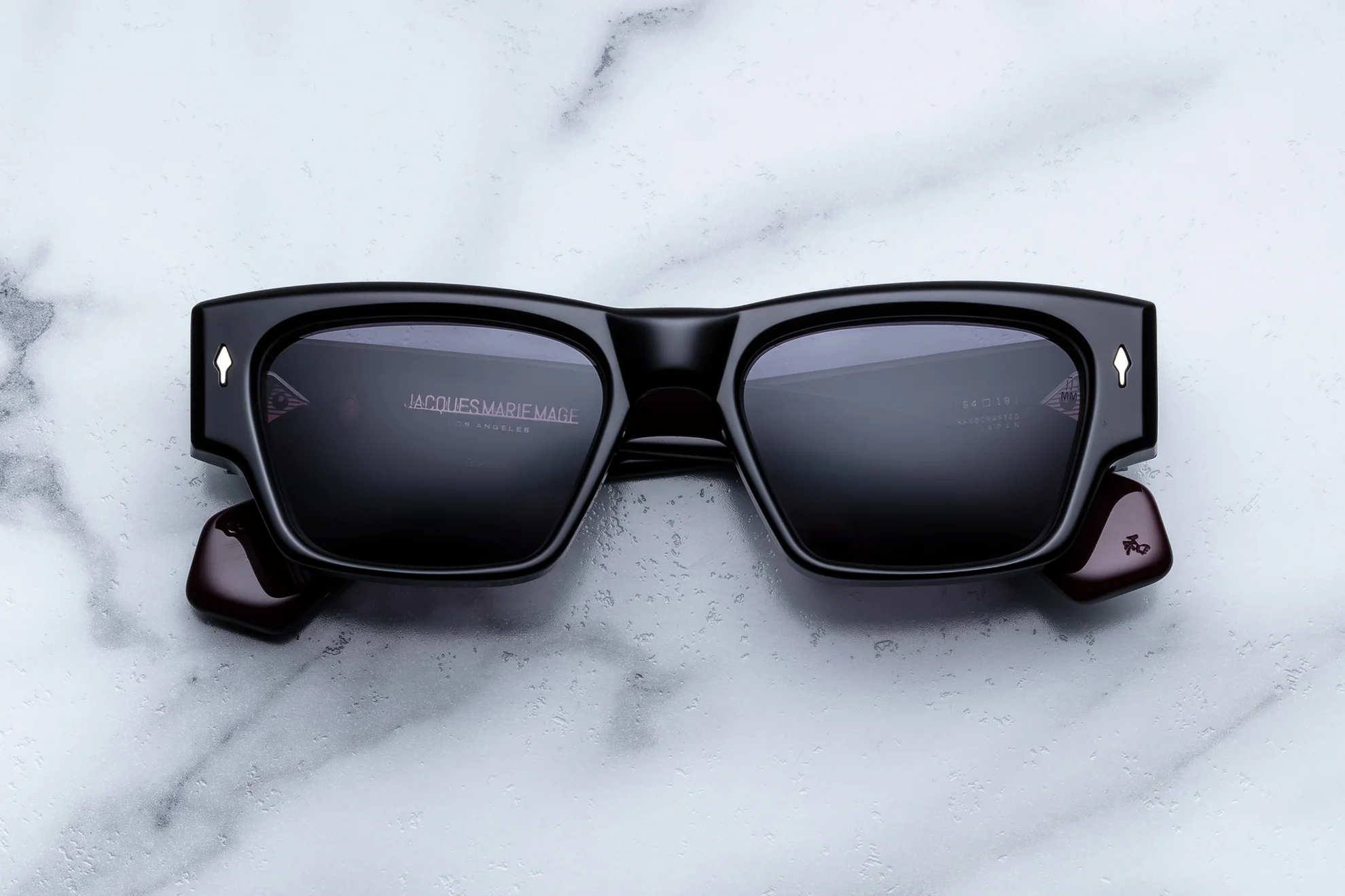 Sunglasses Model Zimmerman in Color Bloodstone with Jet lenses from Jacques Marie Mage