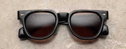 Front view of the eyewear frame of Jacques Marie Mage model Vendome from the heritage collection in the color Sequoia