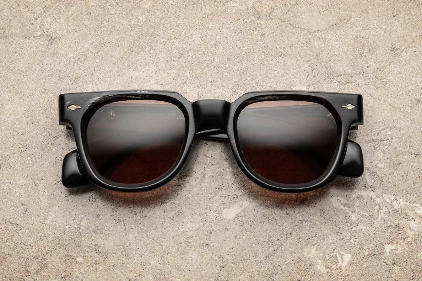 Front view of the eyewear frame of Jacques Marie Mage model Vendome from the heritage collection in the color Sequoia