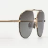Sunglasses Model Archives in Color Grey Gold with Green Gradient lenses from Ahlem