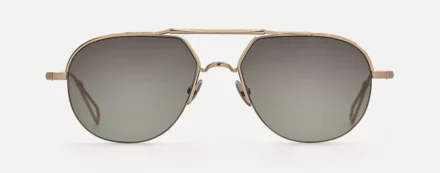 Sunglasses Model Archives in Color Grey Gold with Green Gradient lenses from Ahlem
