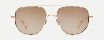 Sunglasses Model Addy 19 in Color Gold with Brown Gradient lenses from Ahlem