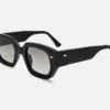 Sunglasses Model Campbell Addy in Matte Black with grey gradient lenses from Ahlem