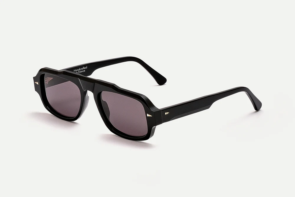 Sunglasses Model George V in Color Black with Storm lenses from Ahlem