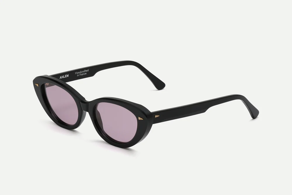 Sunglasses Model Prairie in Color Black with Lilac lenses from Ahlem