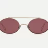 Sunglasses Model Turbigo in Grey Gold with Plum lenses from Ahlem