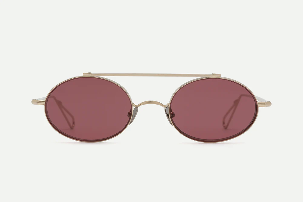 Sunglasses Model Turbigo in Grey Gold with Plum lenses from Ahlem