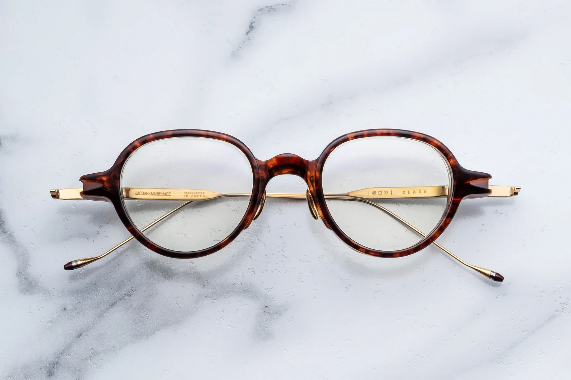 Optical Frame Model Clark in Color Argyle with Superlight Bronze lenses from Jacques Marie Mage