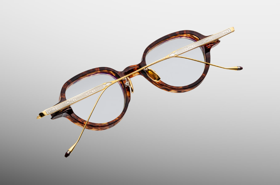 Optical Frame Model Clark in Color Argyle with Superlight Bronze lenses from Jacques Marie Mage