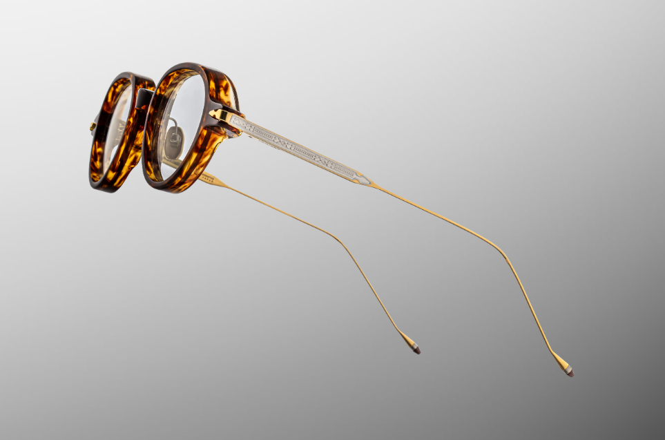 Optical Frame Model Clark in Color Argyle with Superlight Bronze lenses from Jacques Marie Mage