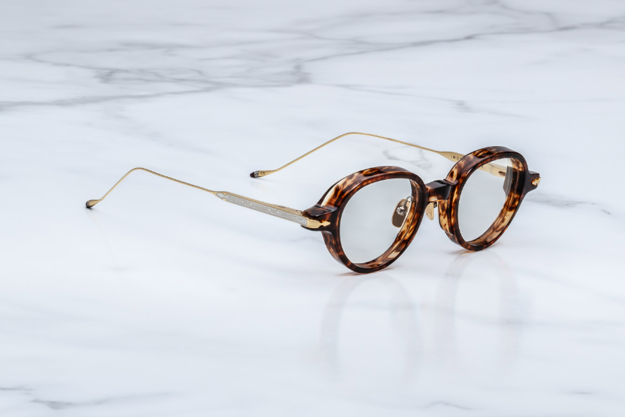 Optical Frame Model Clark in Color Argyle with Superlight Bronze lenses from Jacques Marie Mage