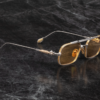 Sunglasses Model Deaver in Color Electrum With Dandelion lenses from Jacques Marie Mage's Last Frontier collection