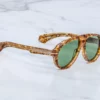 Sunglasses Model Donnybrook in color Vintage Tortoise with Vintage Green lenses from Jacques Marie Mage
