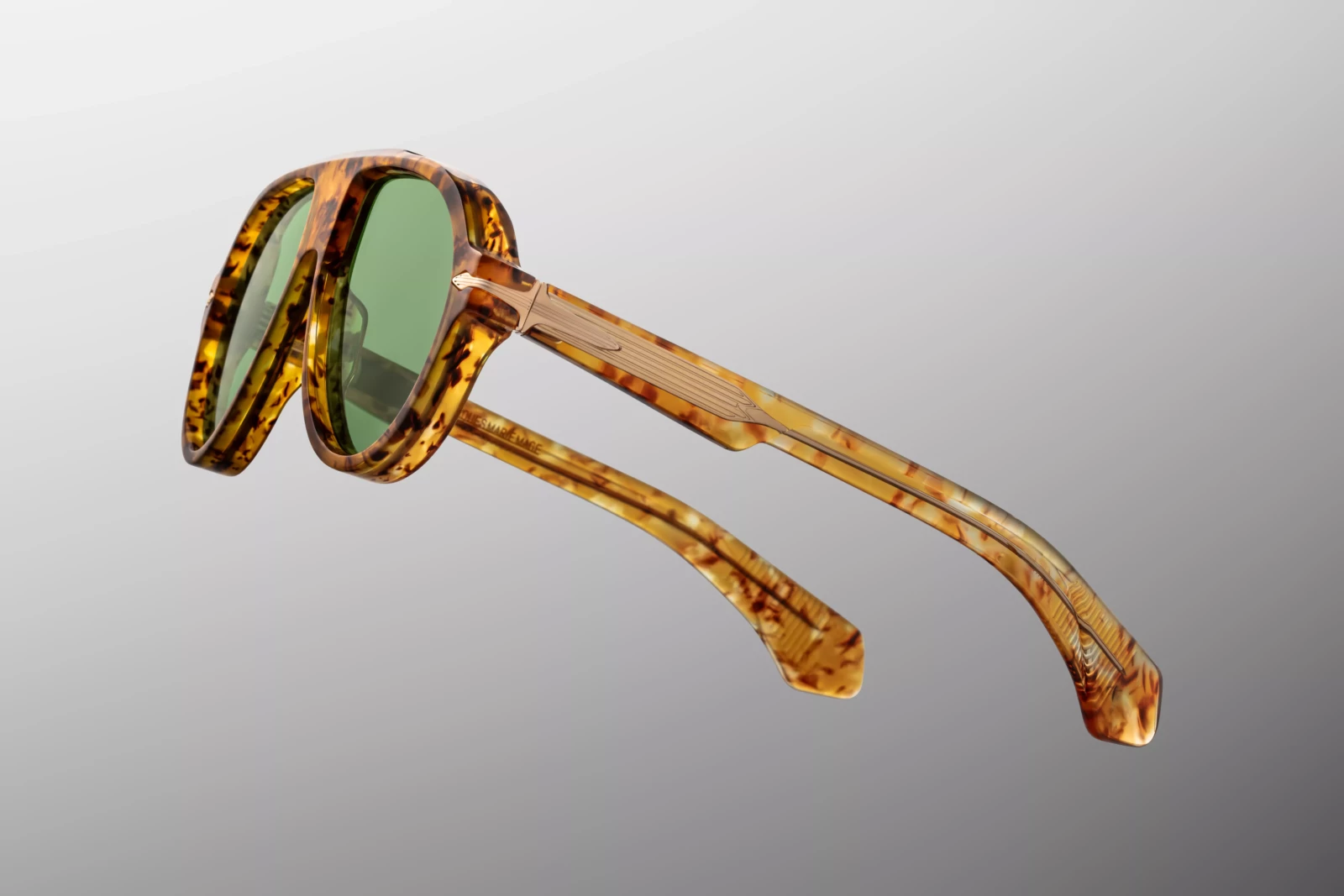 Sunglasses Model Donnybrook in color Vintage Tortoise with Vintage Green lenses from Jacques Marie Mage