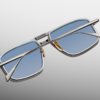 Sunglasses Model Earl in Color Antique Silver with Blue Gradient lenses from Jacques Marie Mage