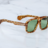 Sunglasses Model Elkhart in Color Vintage Tortoise with Vintage Green lenses from Jacques Marie Mage