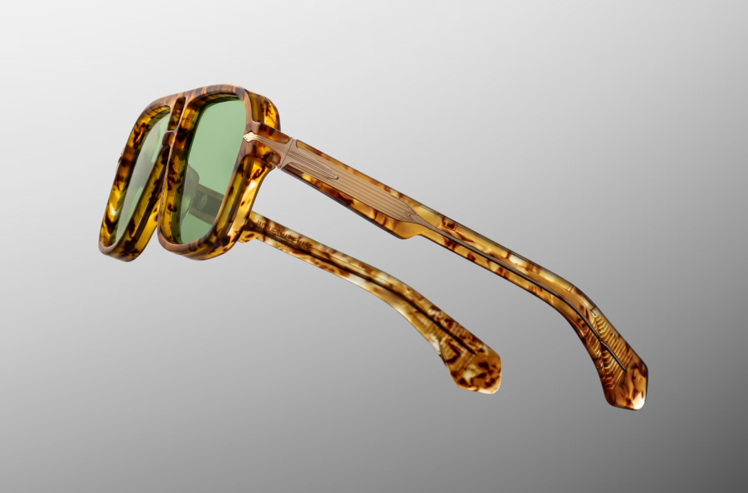 Sunglasses Model Elkhart in Color Vintage Tortoise with Vintage Green lenses from Jacques Marie Mage