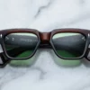 Sunglasses from the brand Jacques Marie Mage mpodel Fellini in the color Zoltar with green lenses - buy online or in shop in Liège Belgium