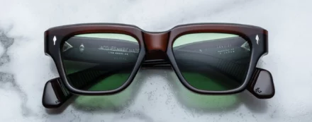 Sunglasses from the brand Jacques Marie Mage mpodel Fellini in the color Zoltar with green lenses - buy online or in shop in Liège Belgium