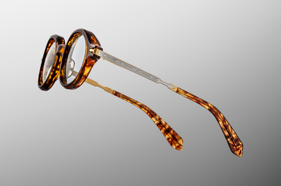 Optical Frame Model Hartigan in Color Argyle with Superlight Bronze lenses from Jacques Marie Mage