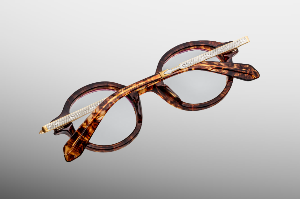 Optical Frame Model Hartigan in Color Argyle with Superlight Bronze lenses from Jacques Marie Mage