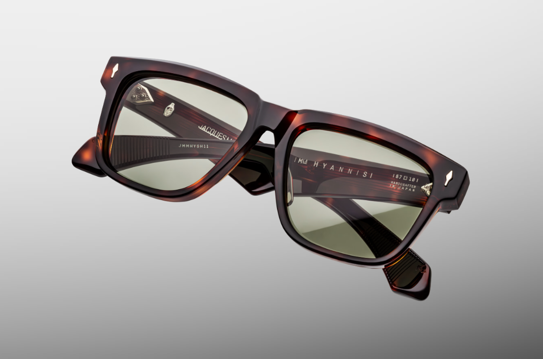 Sunglasses Model Hyannis in Color Tenace with Light Bottle Green lenses from Jacques Marie Mahge