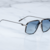 Sunglasses Model Jagger in Color Antique Silver with Blue Gradient lenses from Jacques Marie Mage